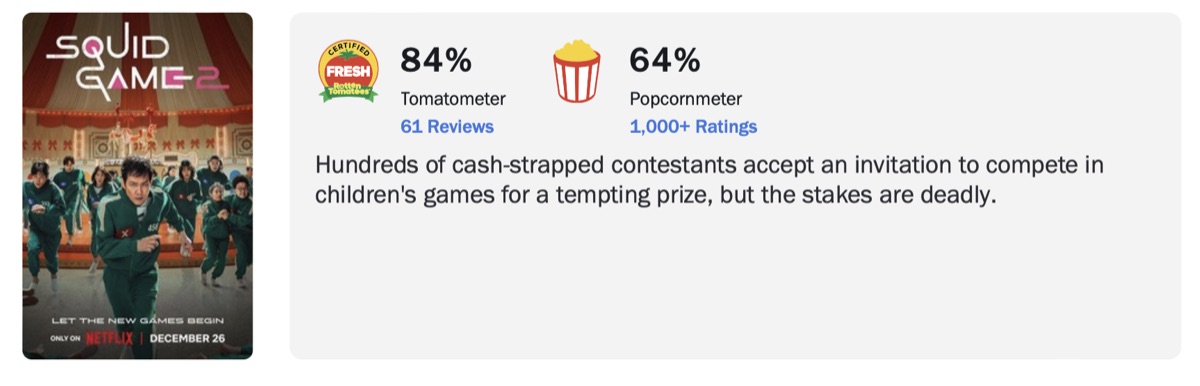 오징어 게임 시즌 2 평점