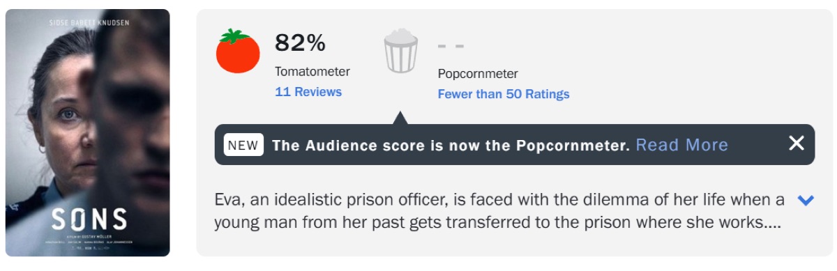 아들들 로튼 토마토 평점