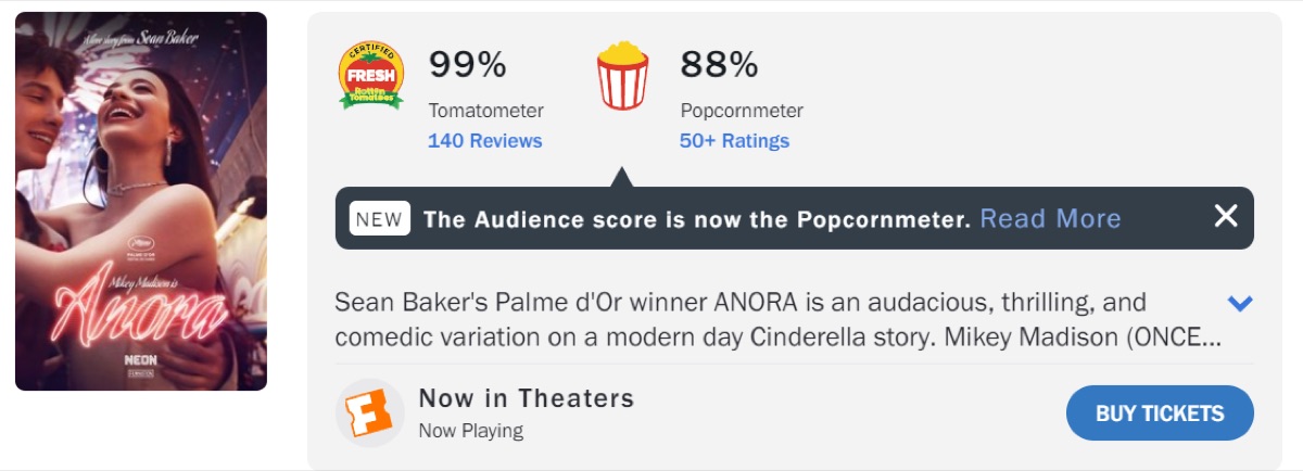 아노라 로튼 토마토 평점