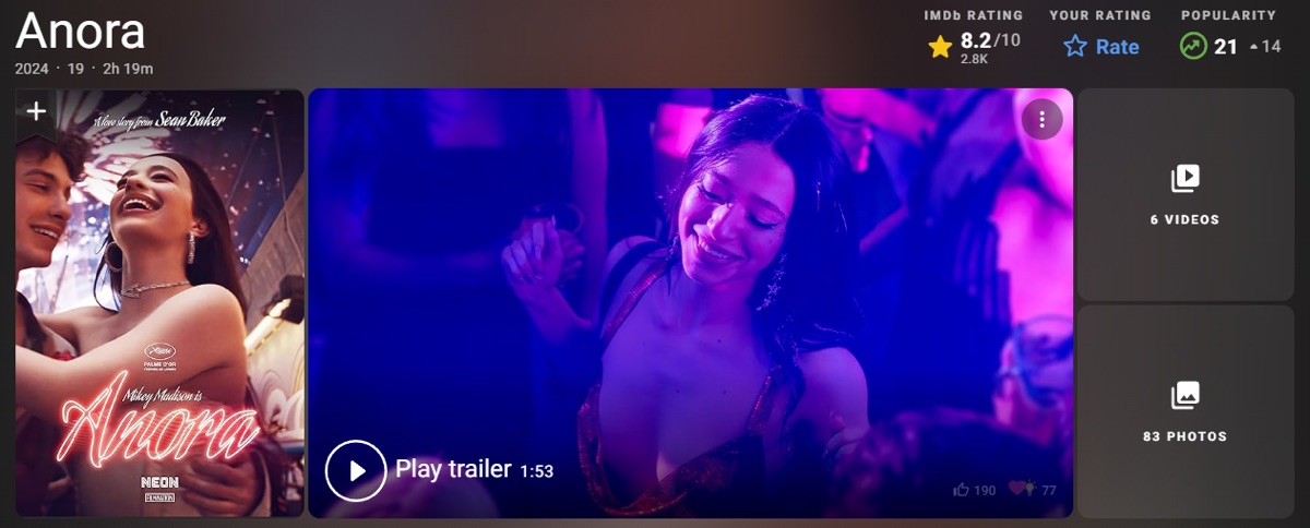 아노라 평점 인기 순위