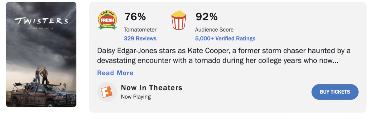영화 트위스터스 평론가 평점