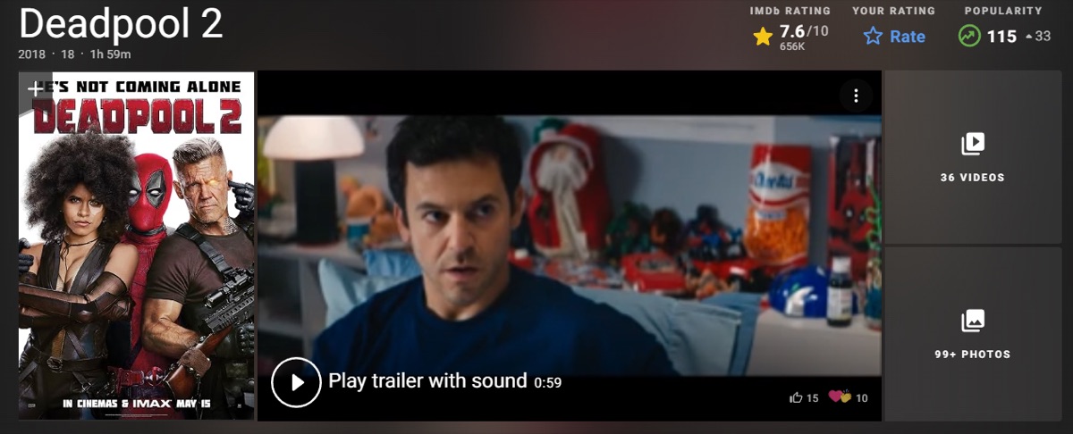 데드풀 2 평론가 평점 및 후기