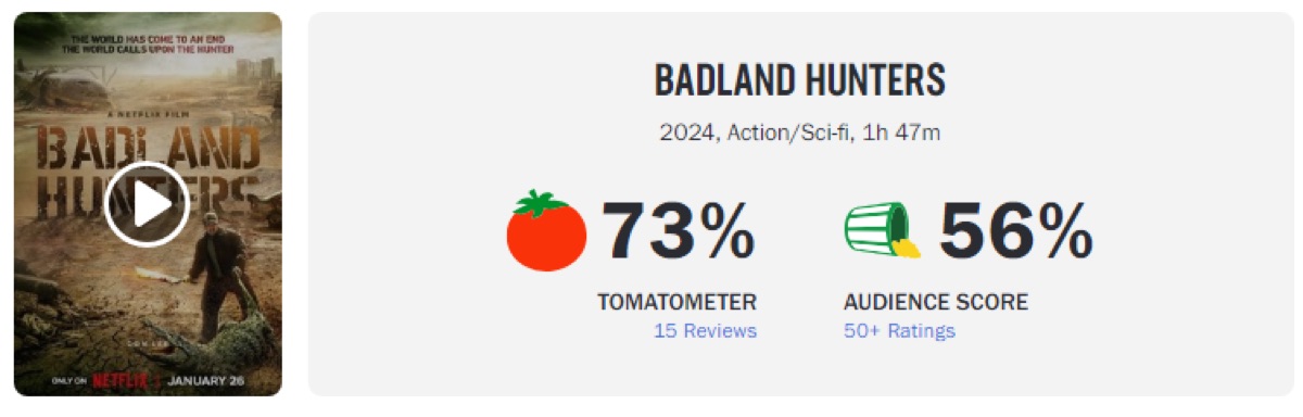 넷플릭스 영화 황야 로튼토마토