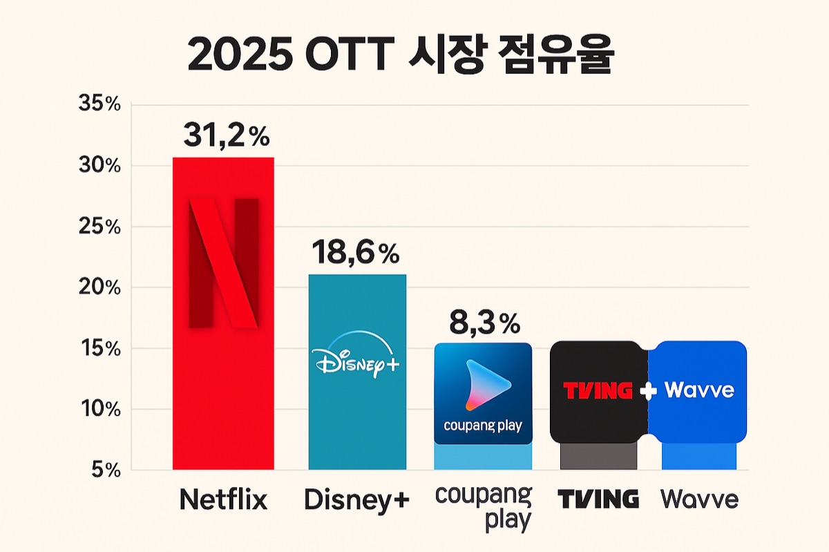 2025 OTT 추천 점유율 순위